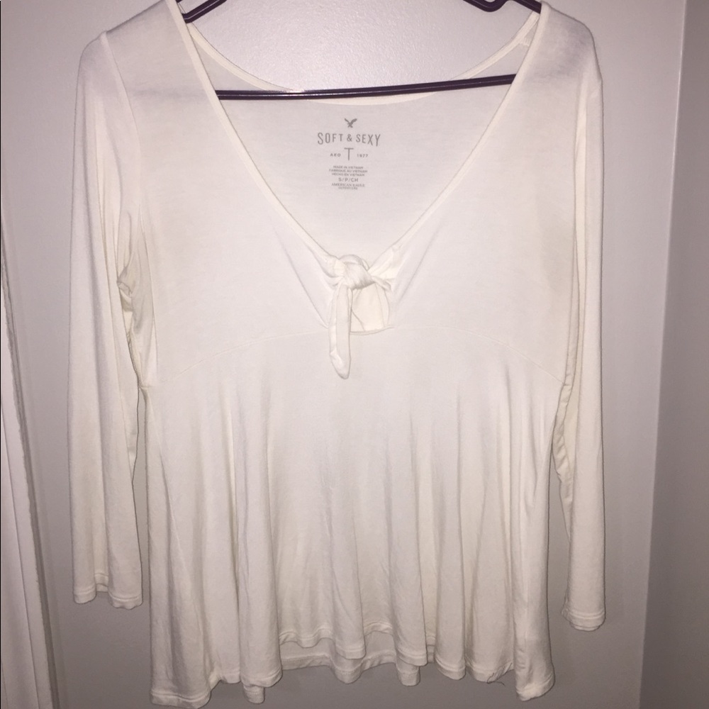 Soft & Sexy front tie blouse